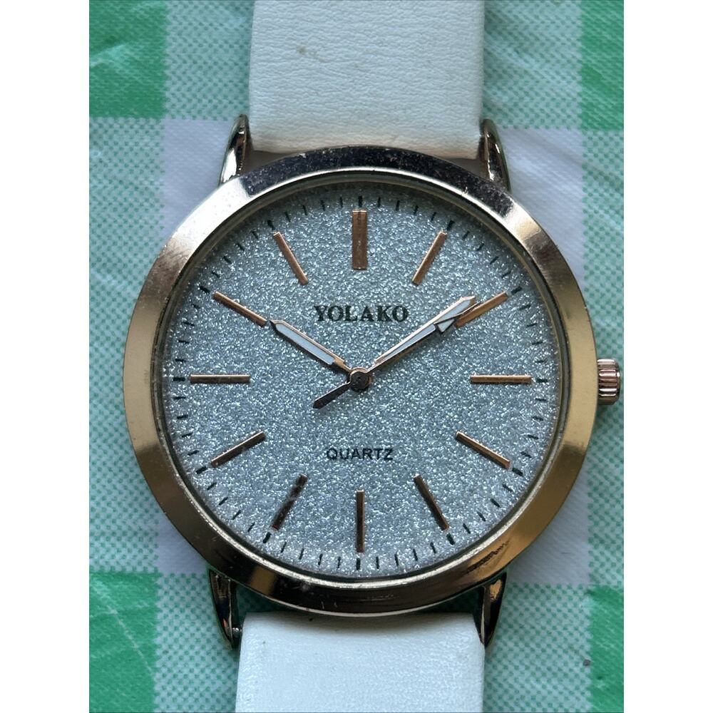 Yolako Rose Gold Tone Sparkly Dial Women’s Quartz Watch